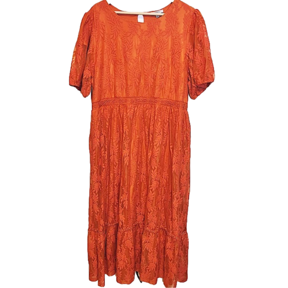 POLAGRAM Lace Maxi Dress Size 2XL